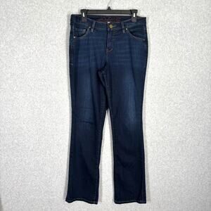 Jag Bootcut Jeans 10 Mid Rise Stretch Faded Mid‎ Dark Western Rodeo 32" Inseam
